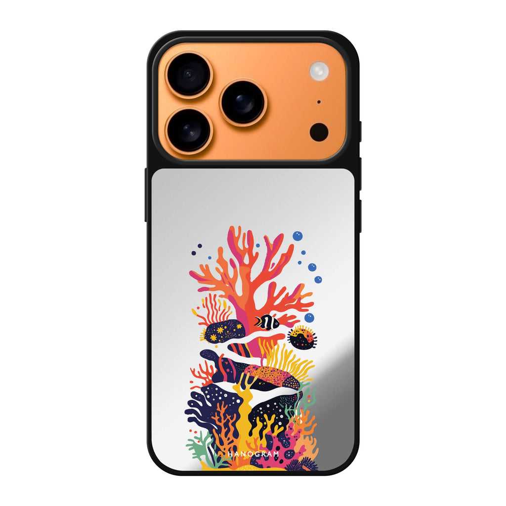 Groovy Reef nature playful iPhone 17 Pro Max mirror case