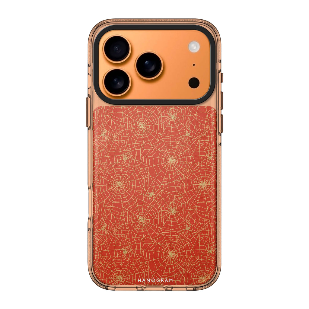 Gilded Spider Silk iPhone 17 Pro Max Ultra Clear Case - Image 1