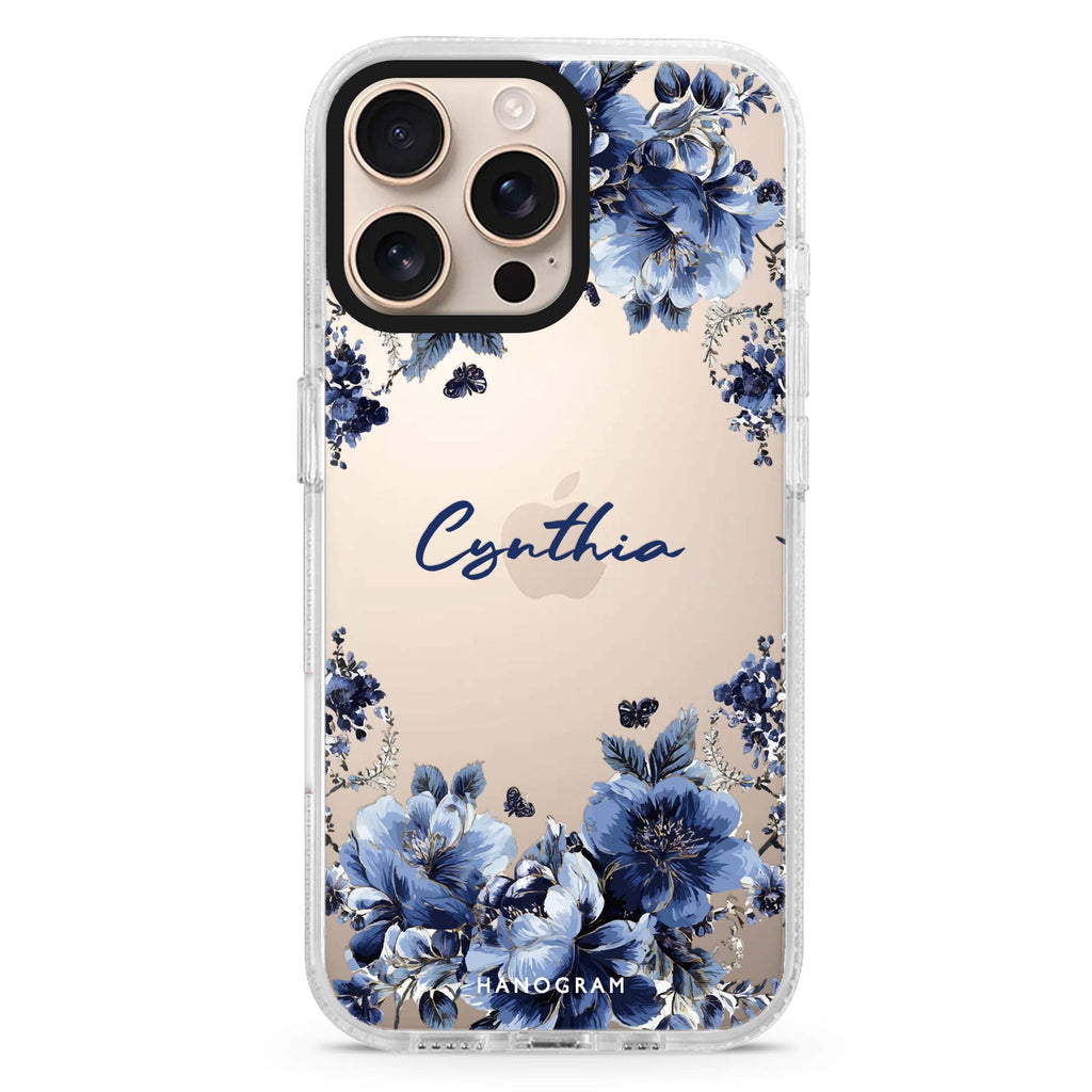 Blue Blossom Frame iPhone Ultra Clear Case