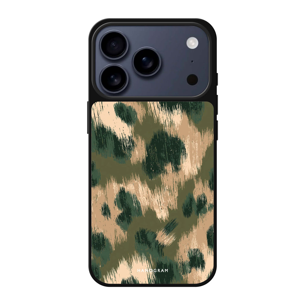 Brush Camo abstract pattern iPhone 17 Pro Max mirror case
