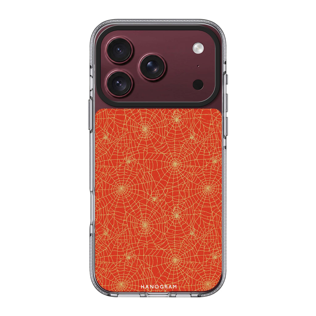 Gilded Spider Silk iPhone 18 Pro Max Ultra Clear Case - Image 1