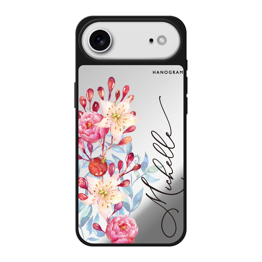 Pink Watercolor Floral Bouquet 鏡面手機殼