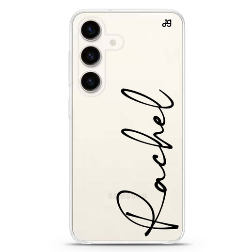 Pretty Floral custom name iPhone 16/15/14 Pro Max & Pro ultra clear case floral design, front product view