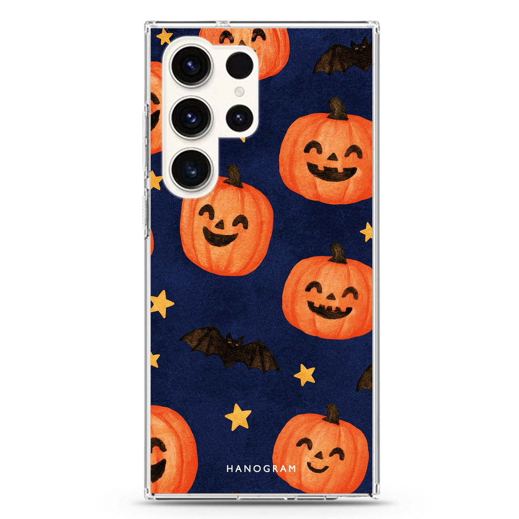 Jack-o-Lantern Galaxy Samsung Galaxy Ultra Clear Case — front view