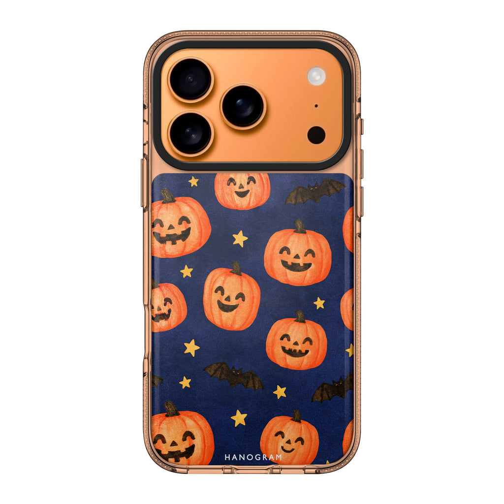 Jack-o-Lantern Galaxy iPhone 17 Pro Max Ultra Clear Case - Image 1