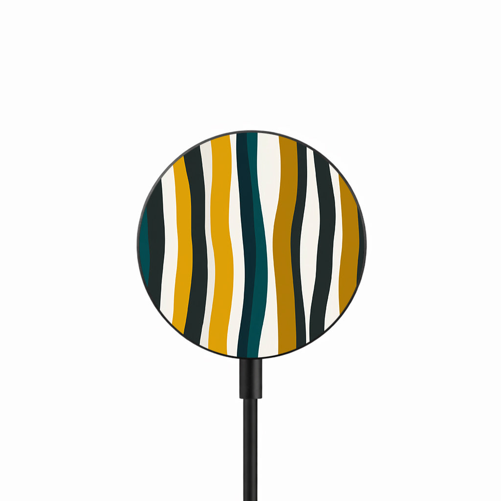 Wavy Color Flow 25W Qi2.2 magnetic wireless charger front view