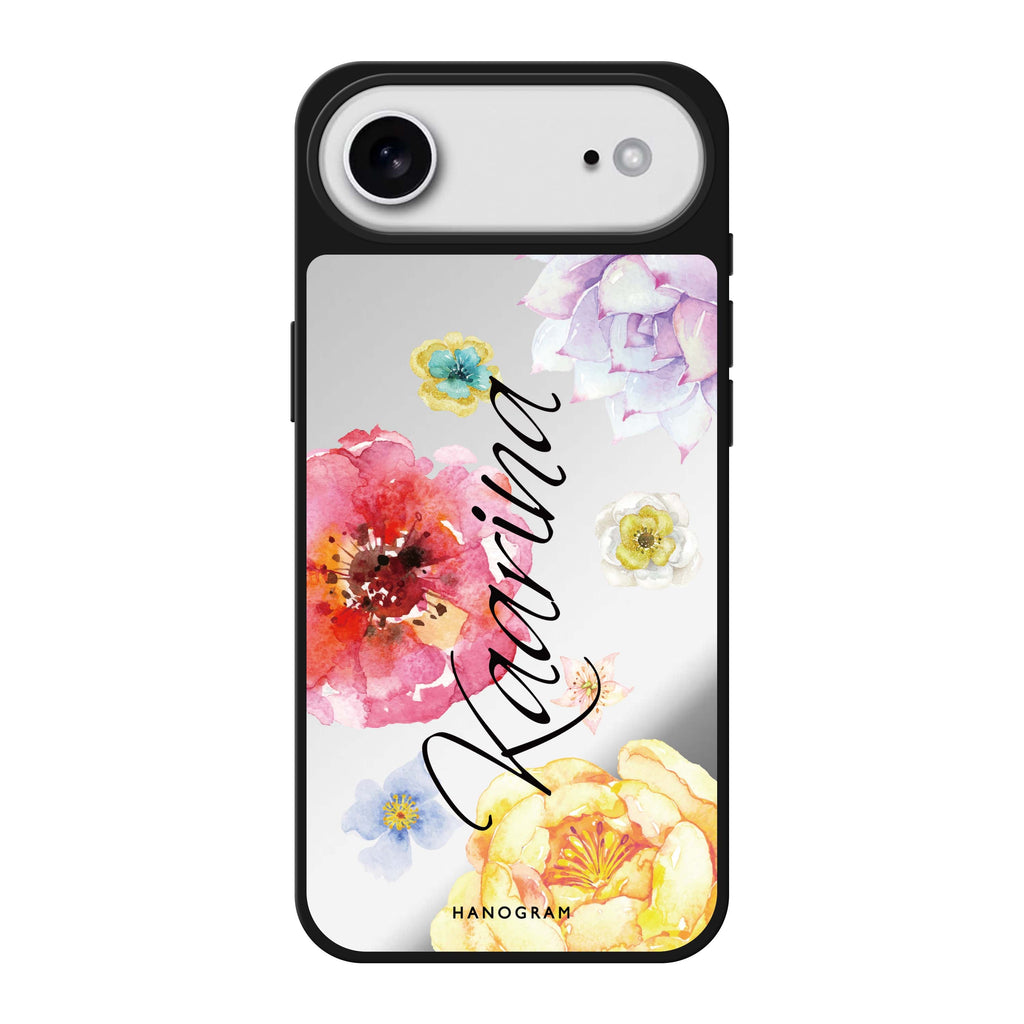 Colorful Watercolor Flowers 鏡面手機殼