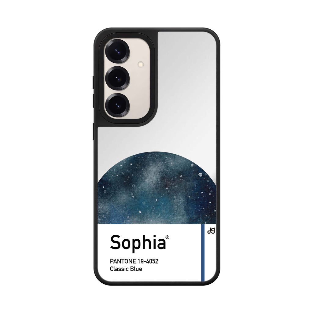Custom name 19 4052 Classic Blue I Samsung Galaxy mirror case front view