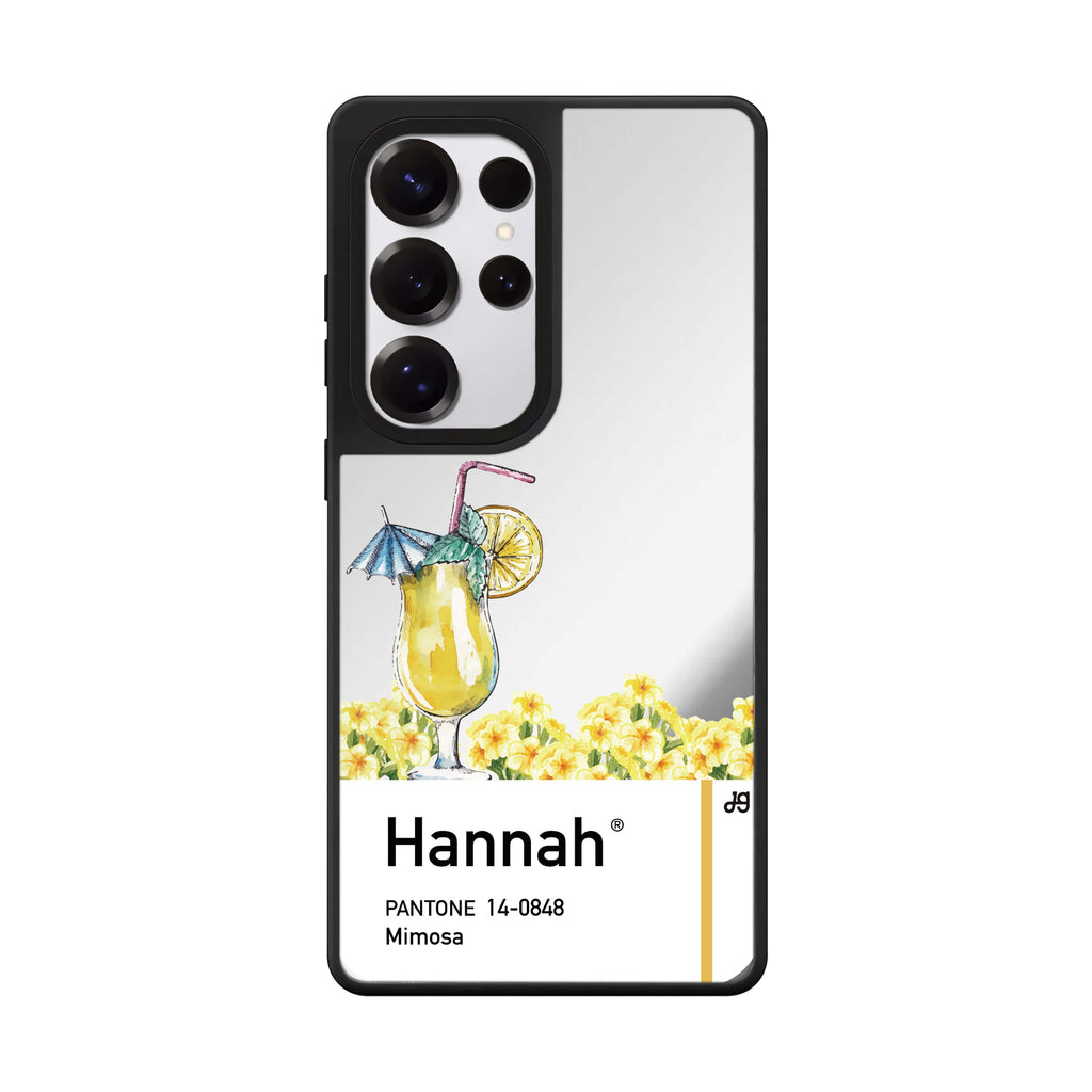 Custom #14 0848 Mimosa I Samsung Galaxy S25 S24 S23 Ultra mirror case, front view