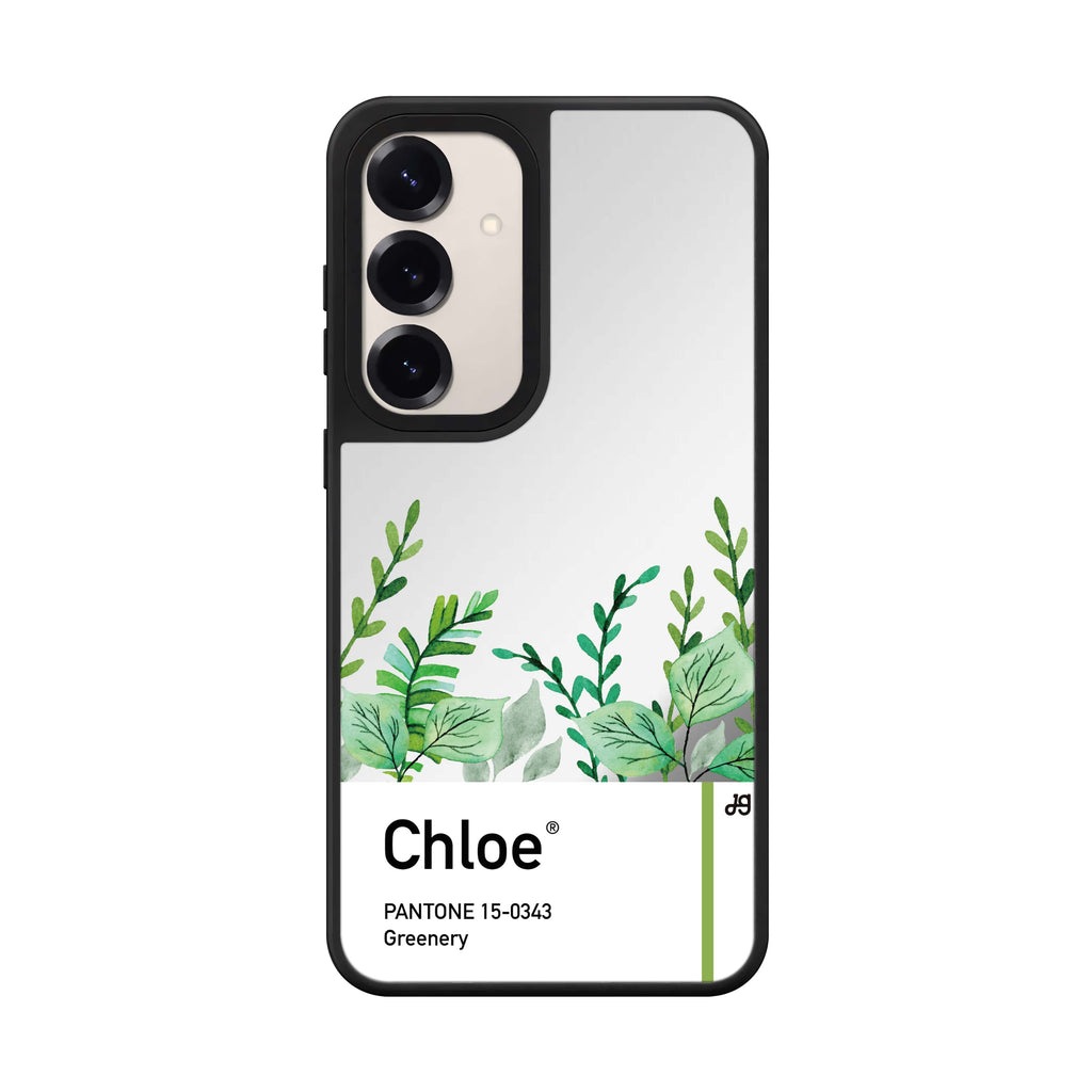 Custom name 15 0343 Greenery I Samsung Galaxy mirror case front view