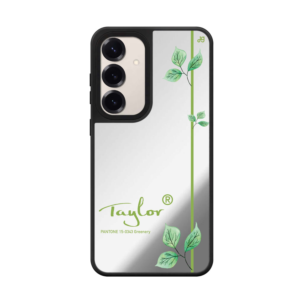 Custom name 15 0343 Greenery Ii Samsung Galaxy mirror case front view