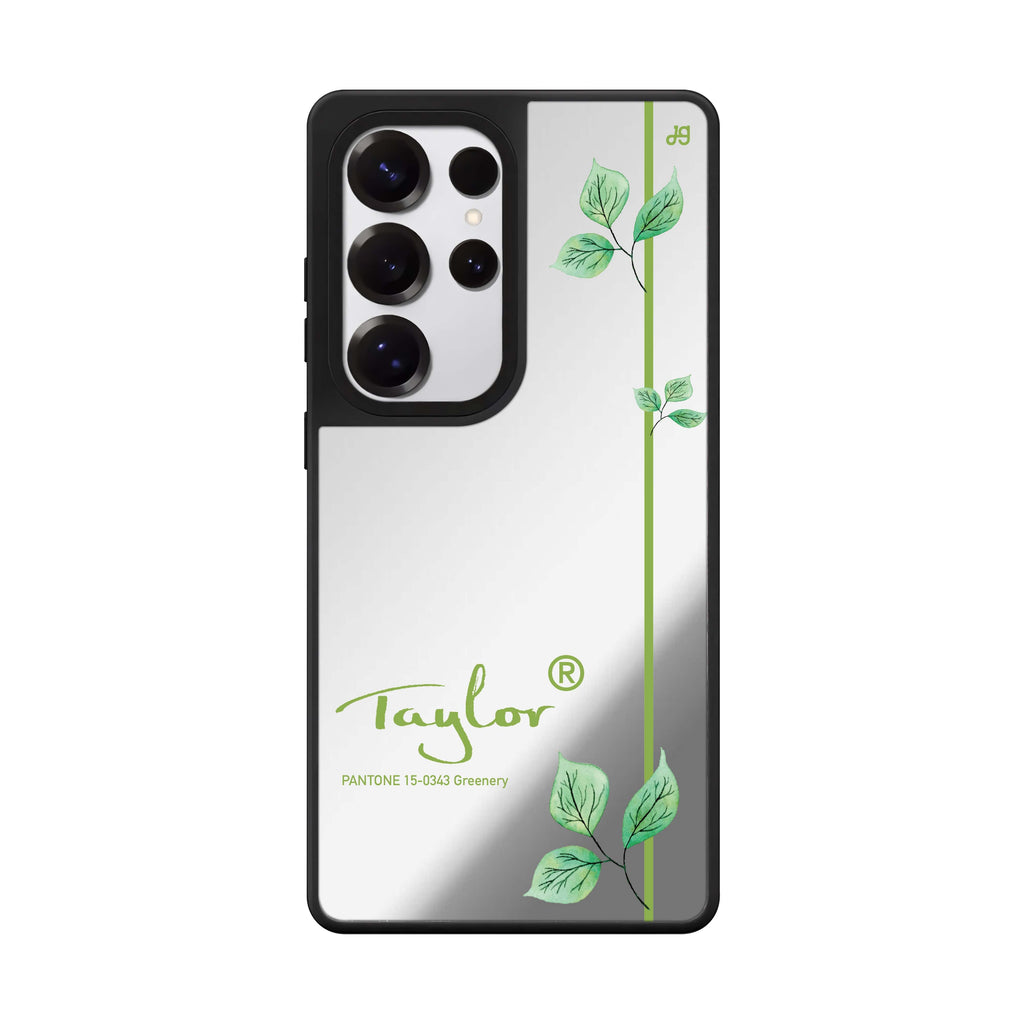 Custom #15 0343 Greenery Ii Samsung Galaxy S25 S24 S23 Ultra mirror case, front view