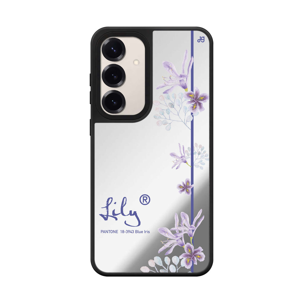 Custom name 18 3943 Blue Iris Ii Samsung Galaxy mirror case front view