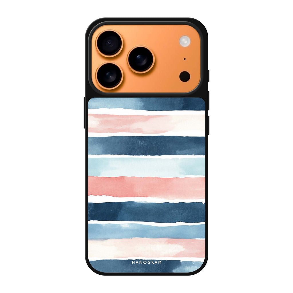 Seabreeze Stripes pattern iPhone 17 Pro Max mirror case