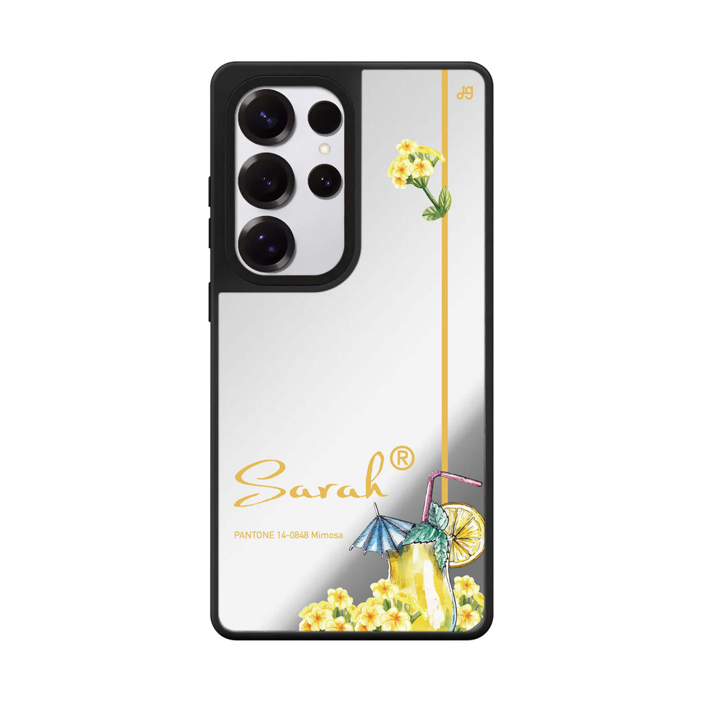 Custom #14 0848 Mimosa Ii Samsung Galaxy S25 S24 S23 Ultra mirror case, front view