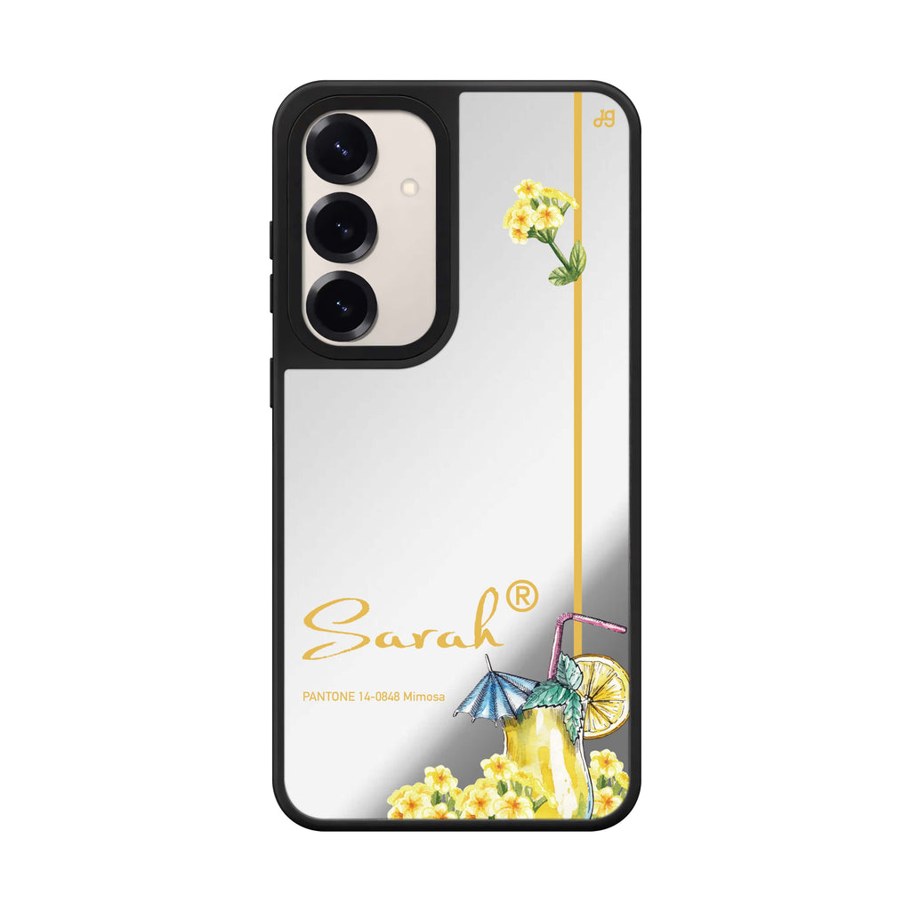 Custom name 14 0848 Mimosa Ii Samsung Galaxy mirror case front view