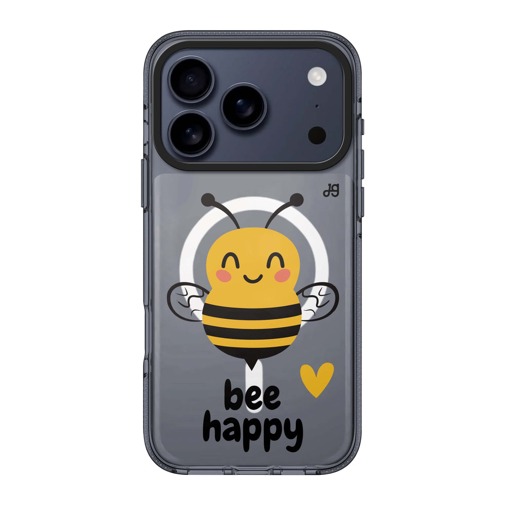 Happy Bee bee animal iPhone 17 Pro Max ultra clear case