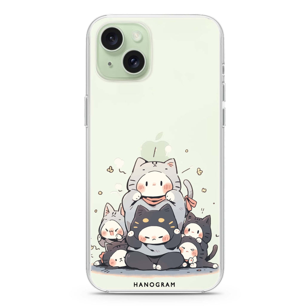 Feline Asana Lesson iPhone 15 Plus Ultra Clear Case