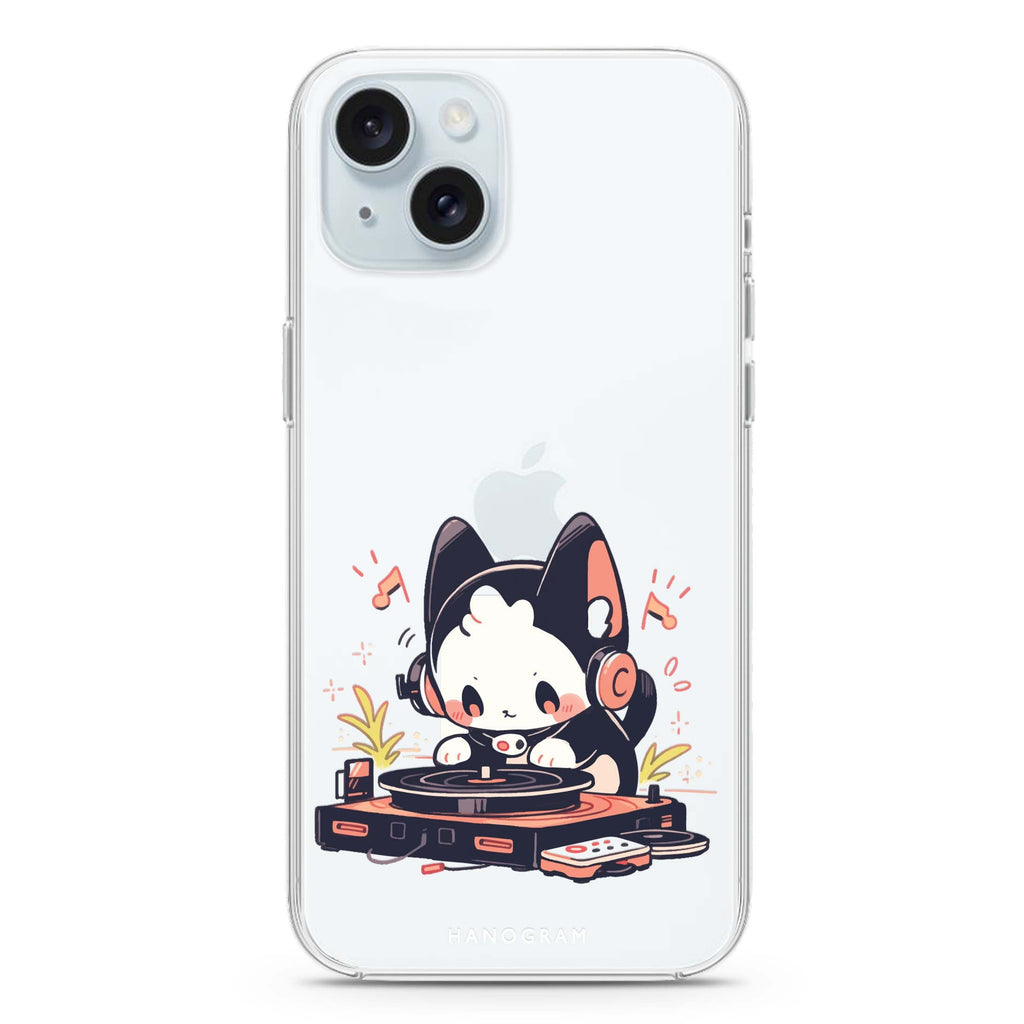 DJ Paws Play iPhone 15 Plus Ultra Clear Case