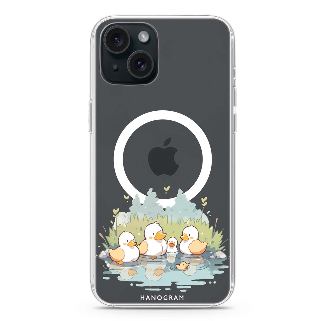 River Duck Delight iPhone 15 Plus MagSafe Compatible Ultra Clear Case