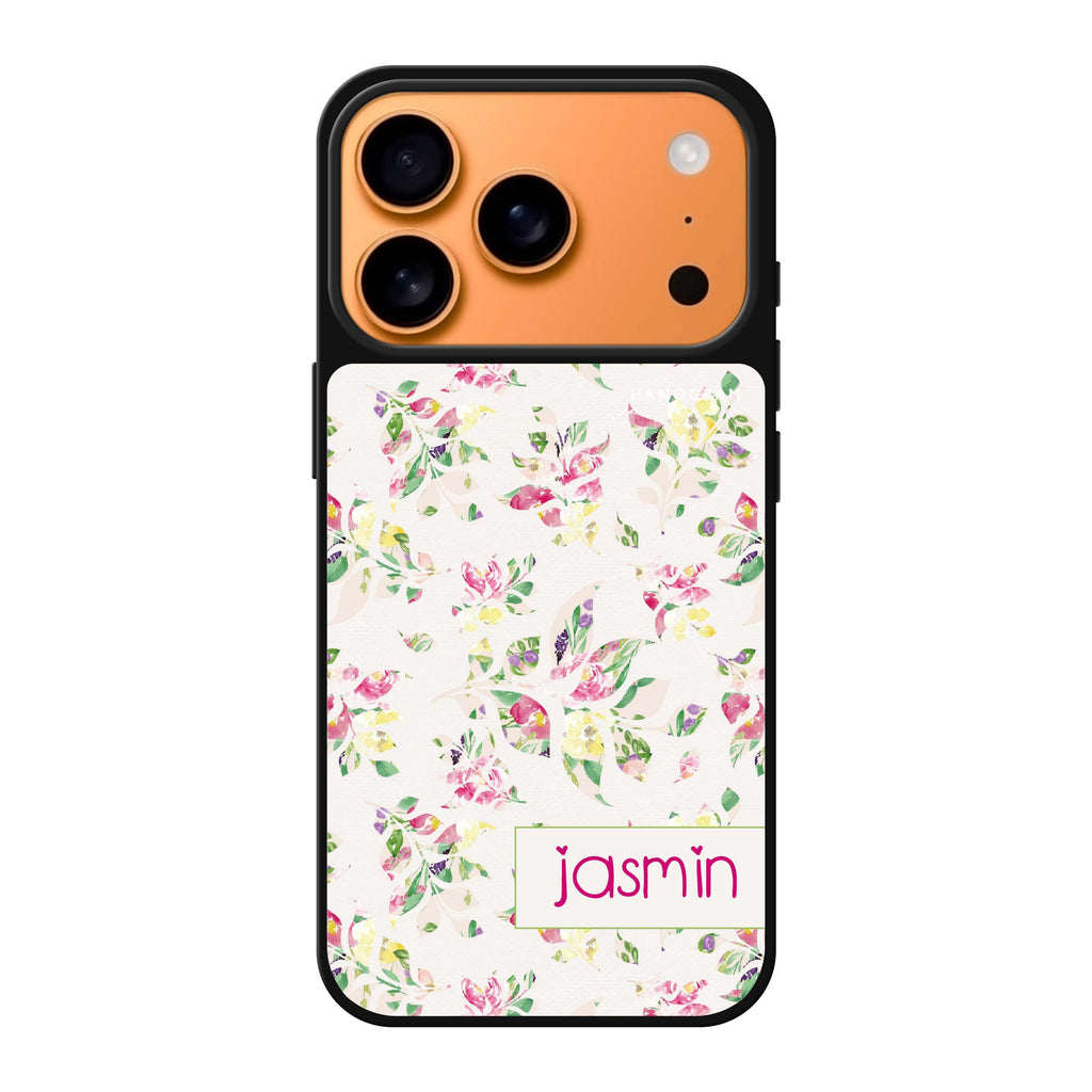 Floral Rain personalized name spring flower floral nature iPhone 17 Pro Max mirror case