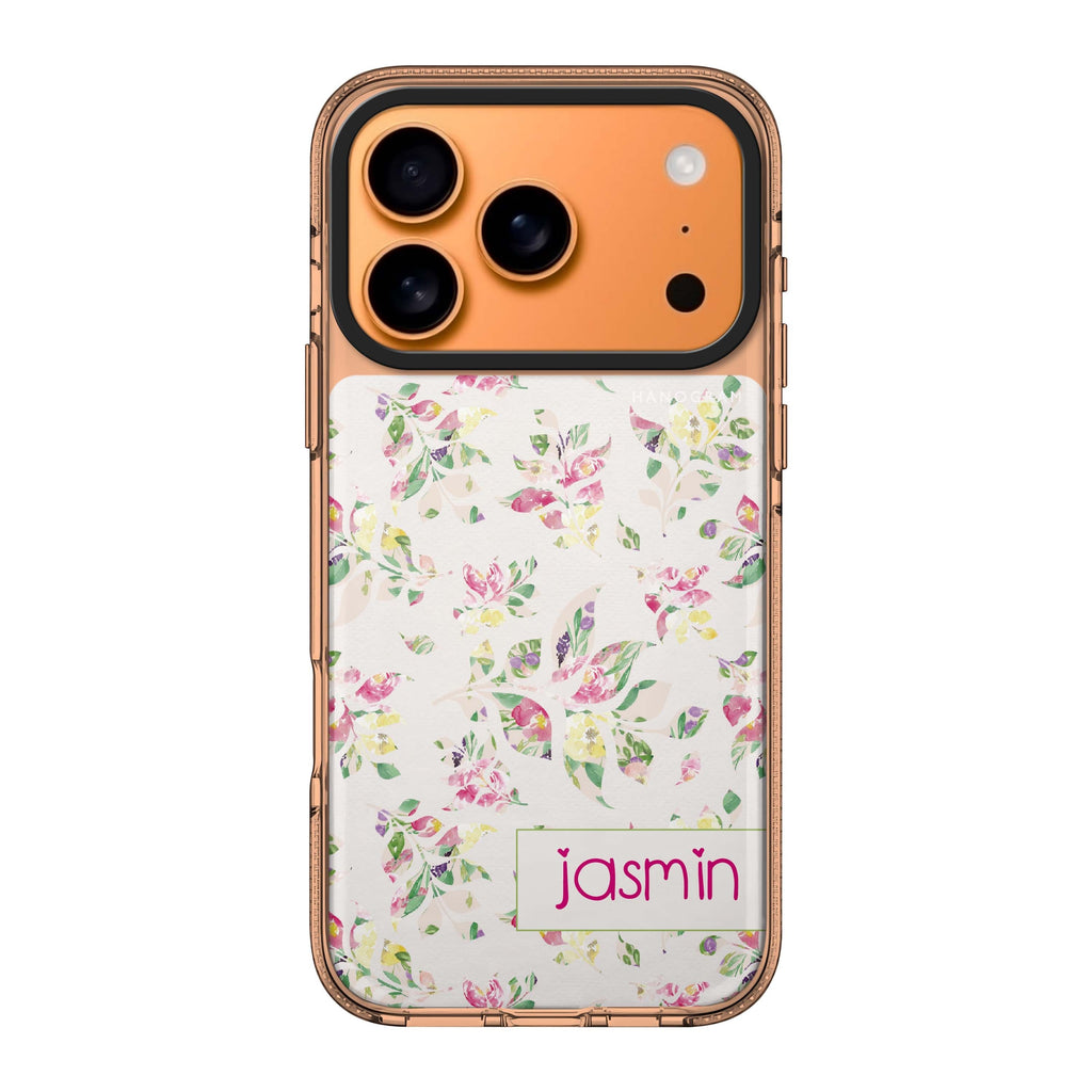 Floral Rain personalized name flower floral nature spring iPhone 17 Pro Max ultra clear case