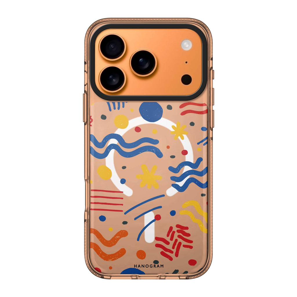 Retro Doodle graphic doodle vintage iPhone 17 Pro Max ultra clear case