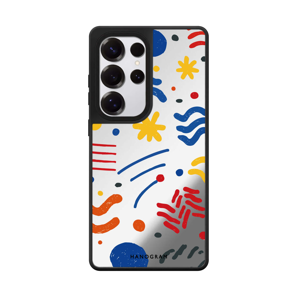 Retro Doodle Mirror Case