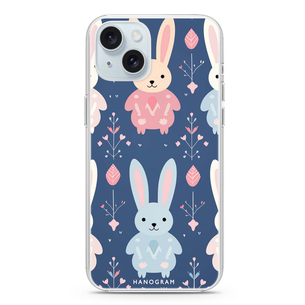 Bunny Bliss iPhone 15 Plus MagSafe Compatible Ultra Clear Case