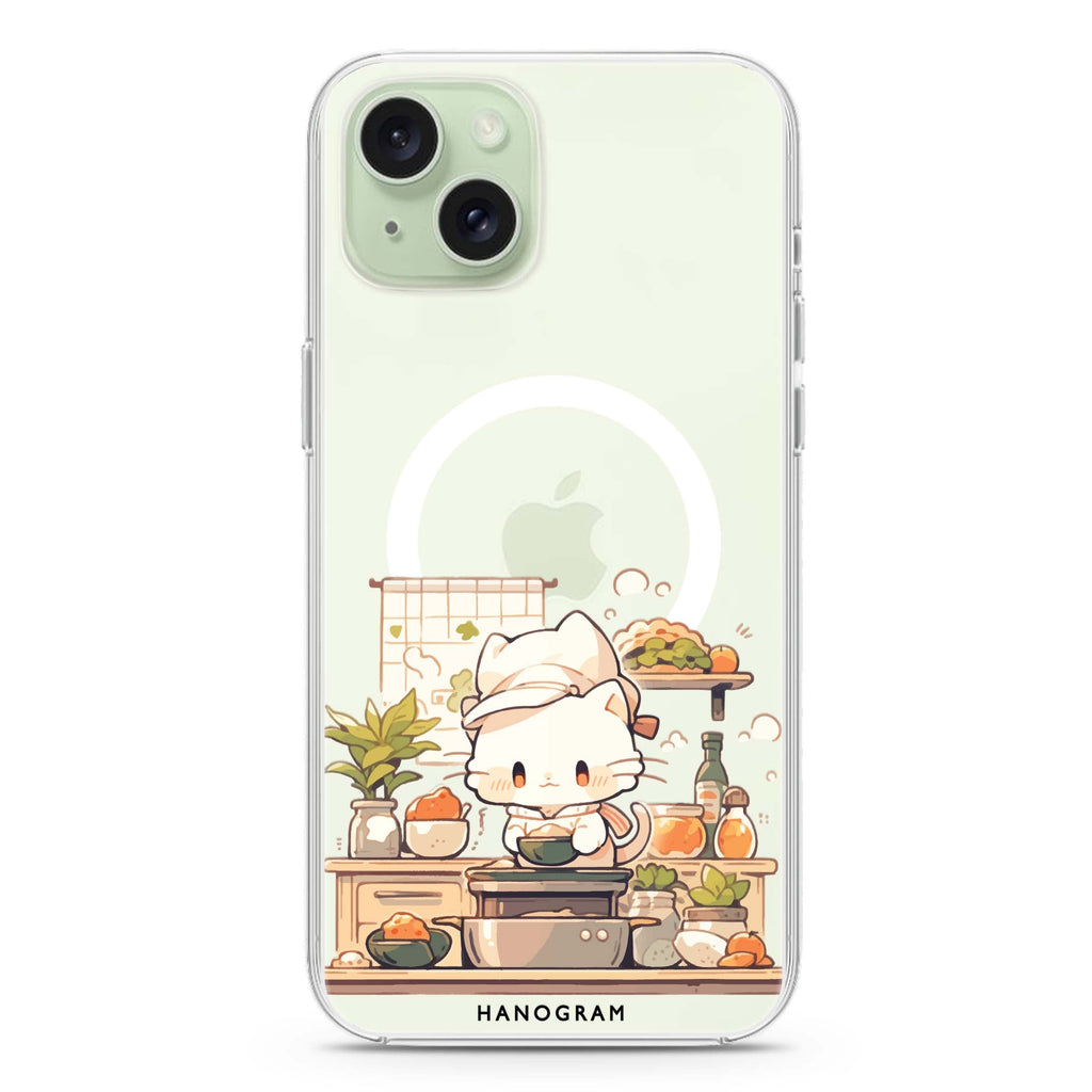 Chef Whisker Mess iPhone 15 Plus MagSafe Compatible Ultra Clear Case