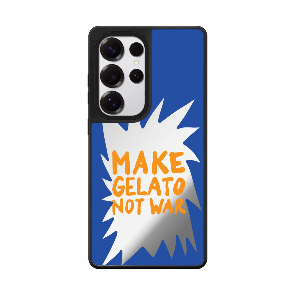 Make Gelato Not War Mirror Case