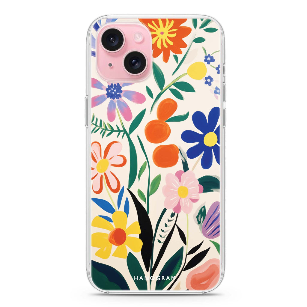 Petal Palette iPhone 15 Plus MagSafe Compatible Ultra Clear Case