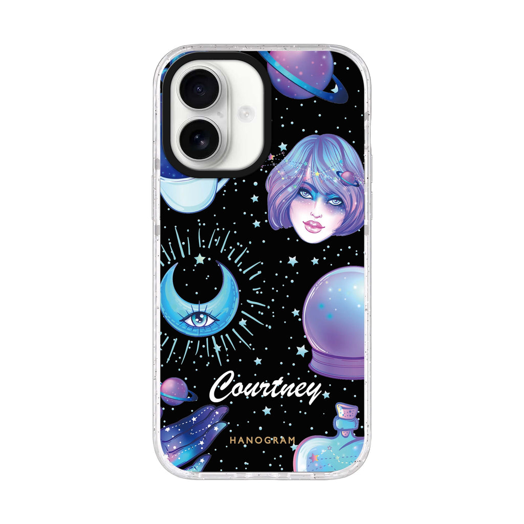 Nocturnal II personalized name iPhone 17 ultra clear MagSafe case, front product view