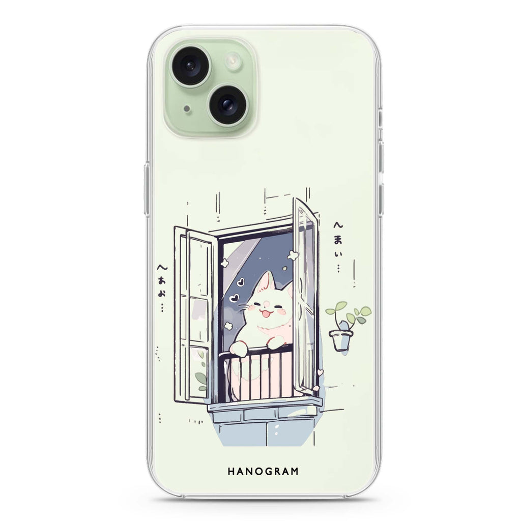 Ledge Lounging Kitty iPhone Ultra Clear Case