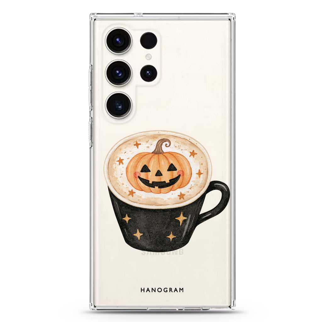 Jack-o-Latte Samsung Galaxy Ultra Clear Case — front view