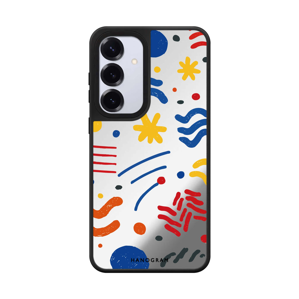 Retro Doodle Mirror Case