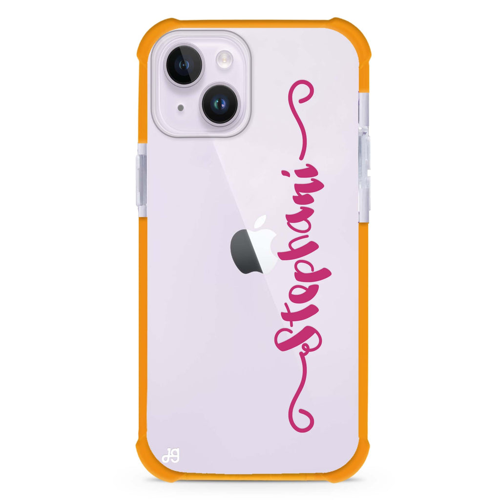 Casual Vertical Name iPhone 15 Plus Ultra Shockproof Case