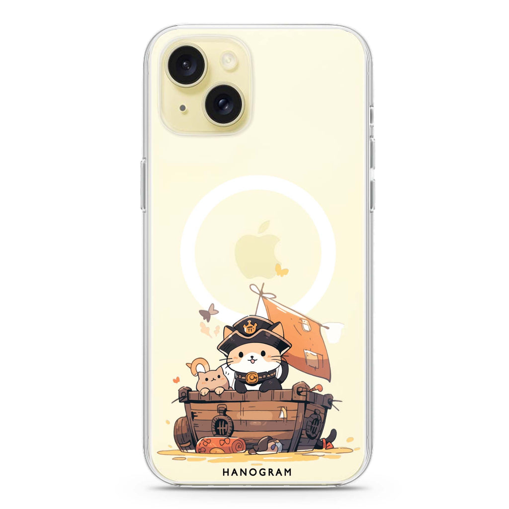Feline Corsair iPhone 15 Plus MagSafe Compatible Ultra Clear Case