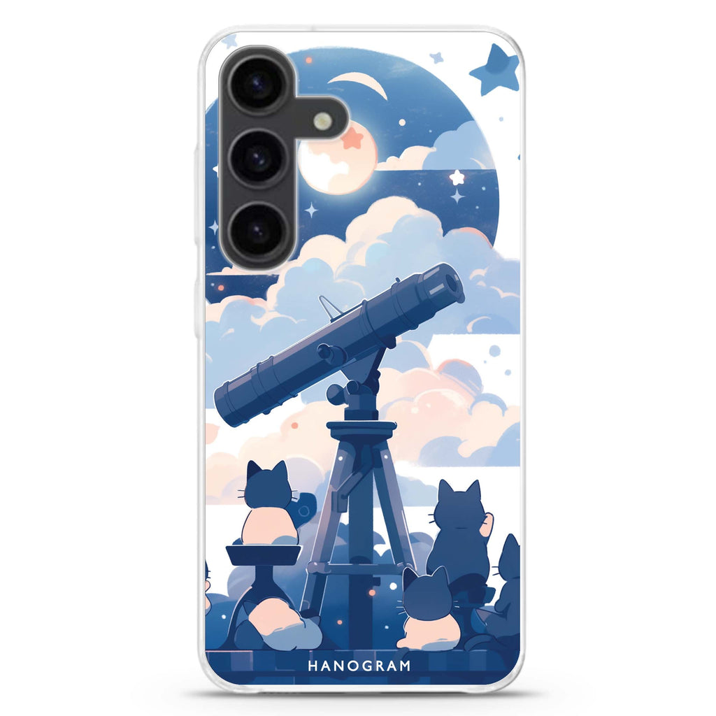StarGaze Kitty Galaxy A55 Ultra Clear Case