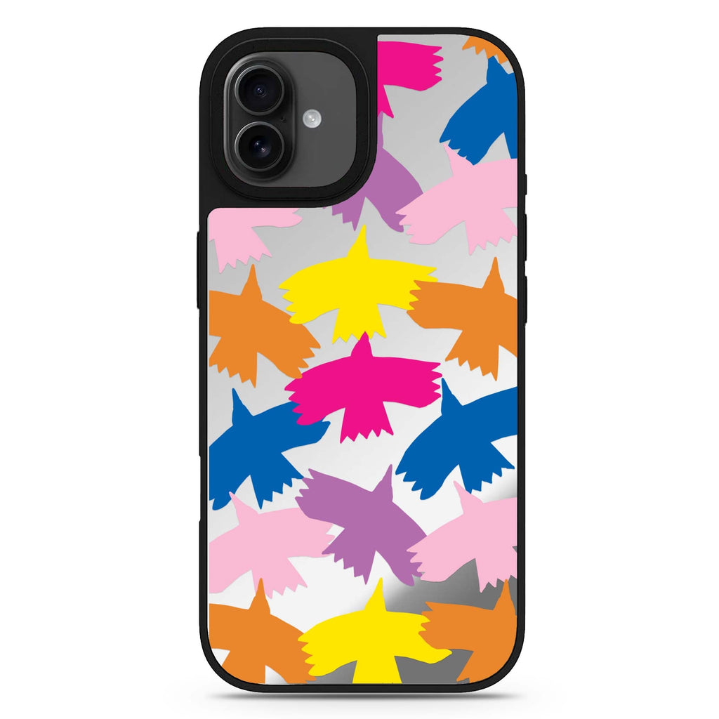Colourful Birds animal design iPhone 17 mirror case