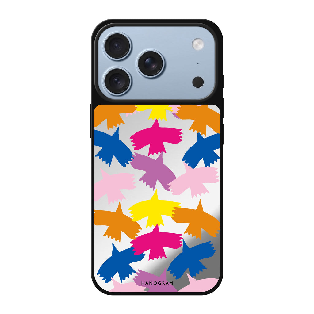 Colourful Birds multicolor bird animal iPhone 18 Pro Max mirror case