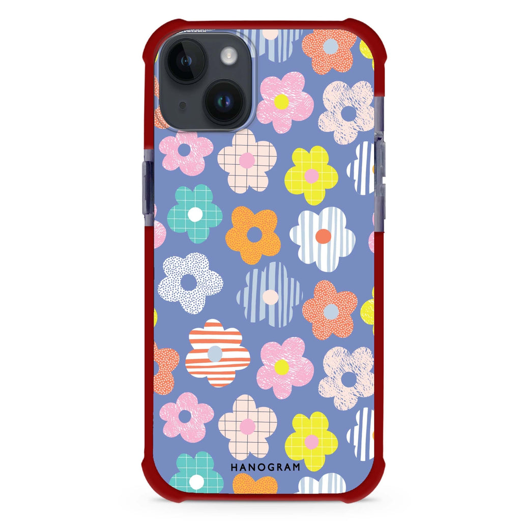 Floral Pattern iPhone 15 Plus MagSafe Compatible Ultra Shockproof Case