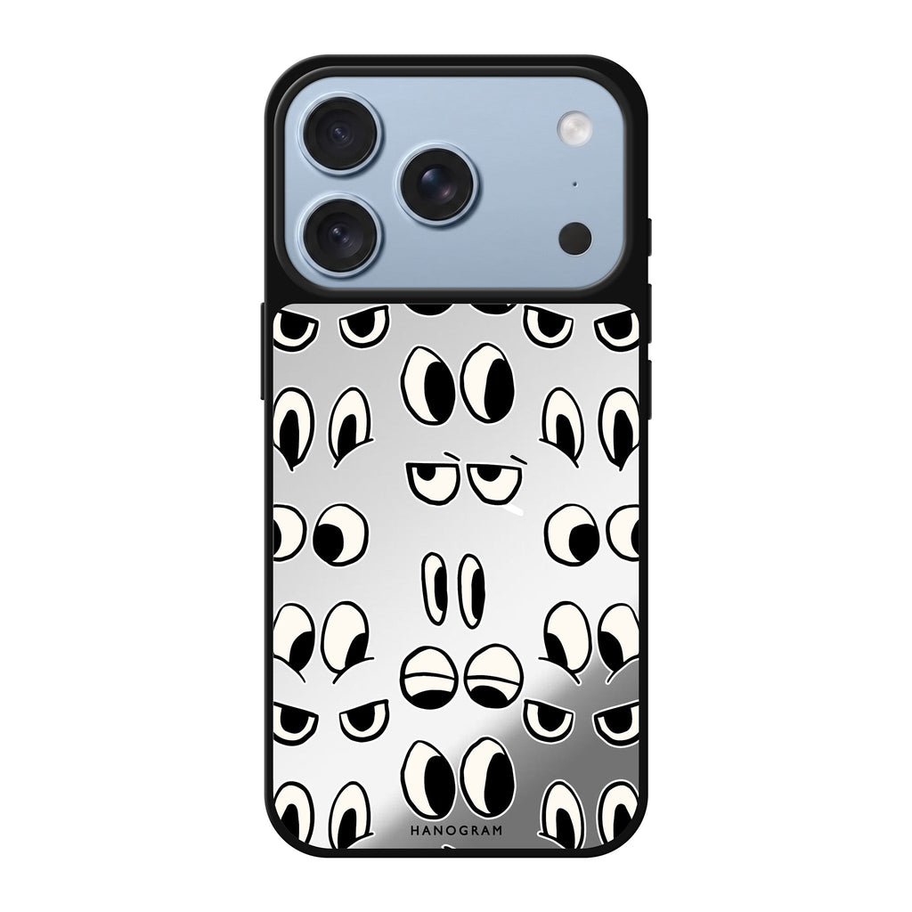 Look at me typography iPhone 18 Pro Max mirror case