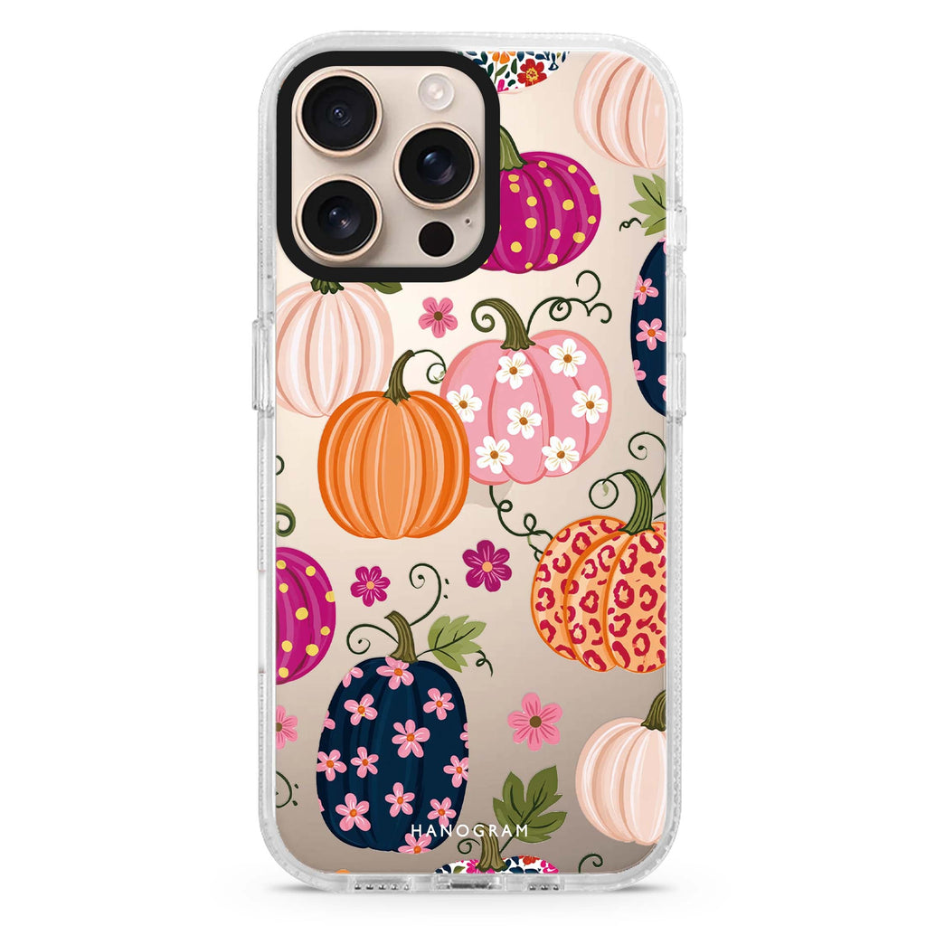 Pumpkin Pattern Wardrobe iPhone 16 Pro Max Ultra Clear Case - front view