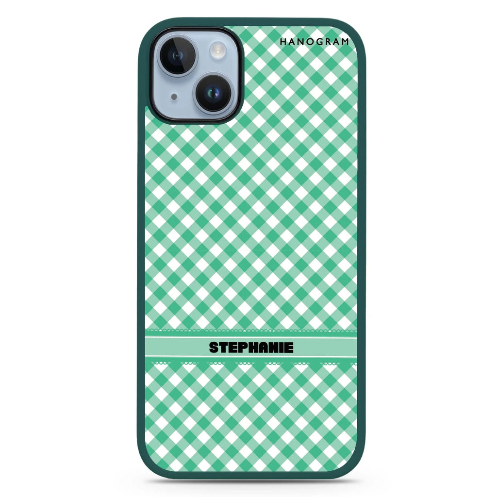 Lovely Green iPhone 15 Impact Guard Bumper Case