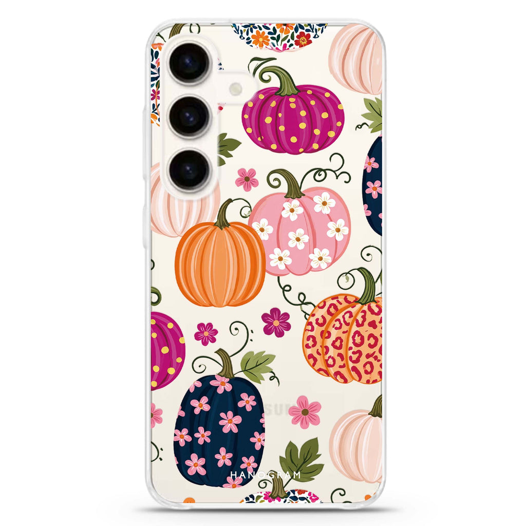 Pumpkin Pattern Wardrobe Samsung Galaxy Ultra Clear Case — front view