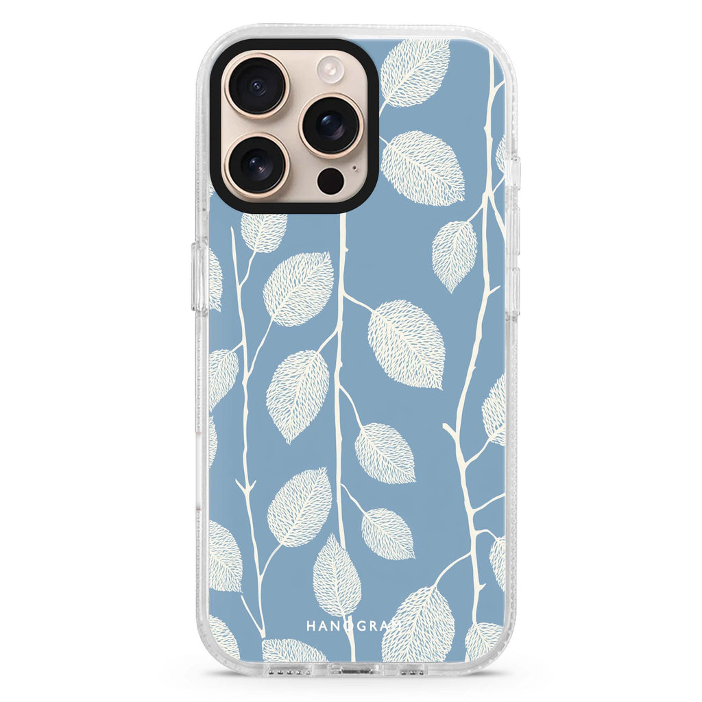 Blue Leaves Magsafe Compatible Ultra Clear Case