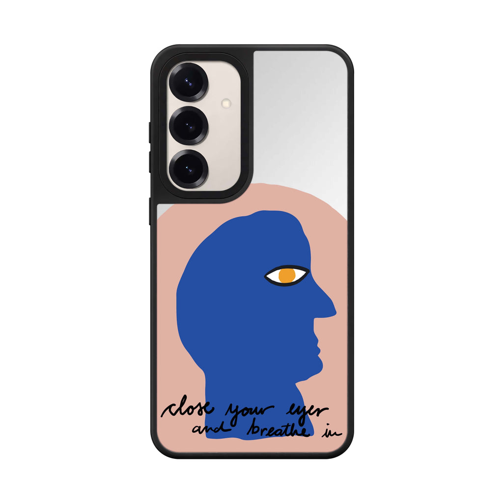 Breathe in Samsung Galaxy mirror case front view