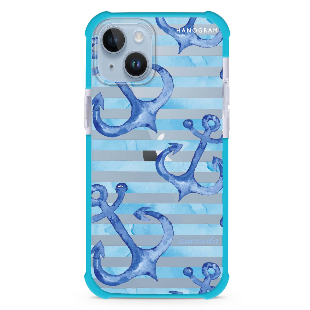 Blue Anchor iPhone 15 Plus Ultra Shockproof Case