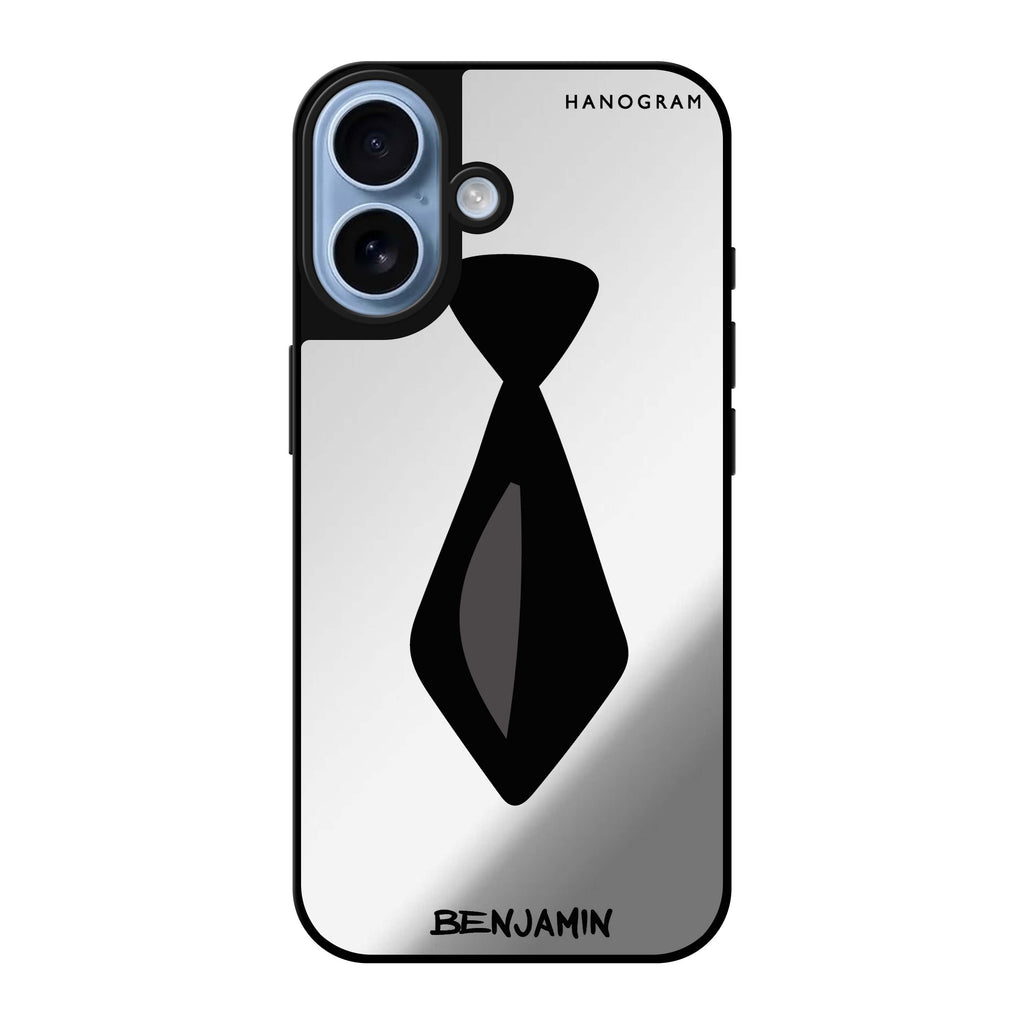 Reflective iPhone 16 Mirror Case –Tie Design